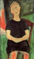 sitzen junge Frau Amedeo Modigliani